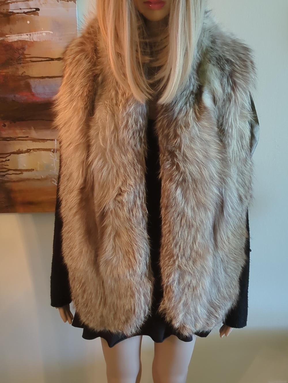Faux Arctik Fox Fur Shrag (or Collar) for Women.